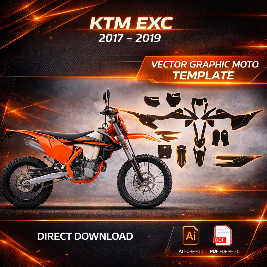 Plantilla vectorial KTM EXC 2017-2019