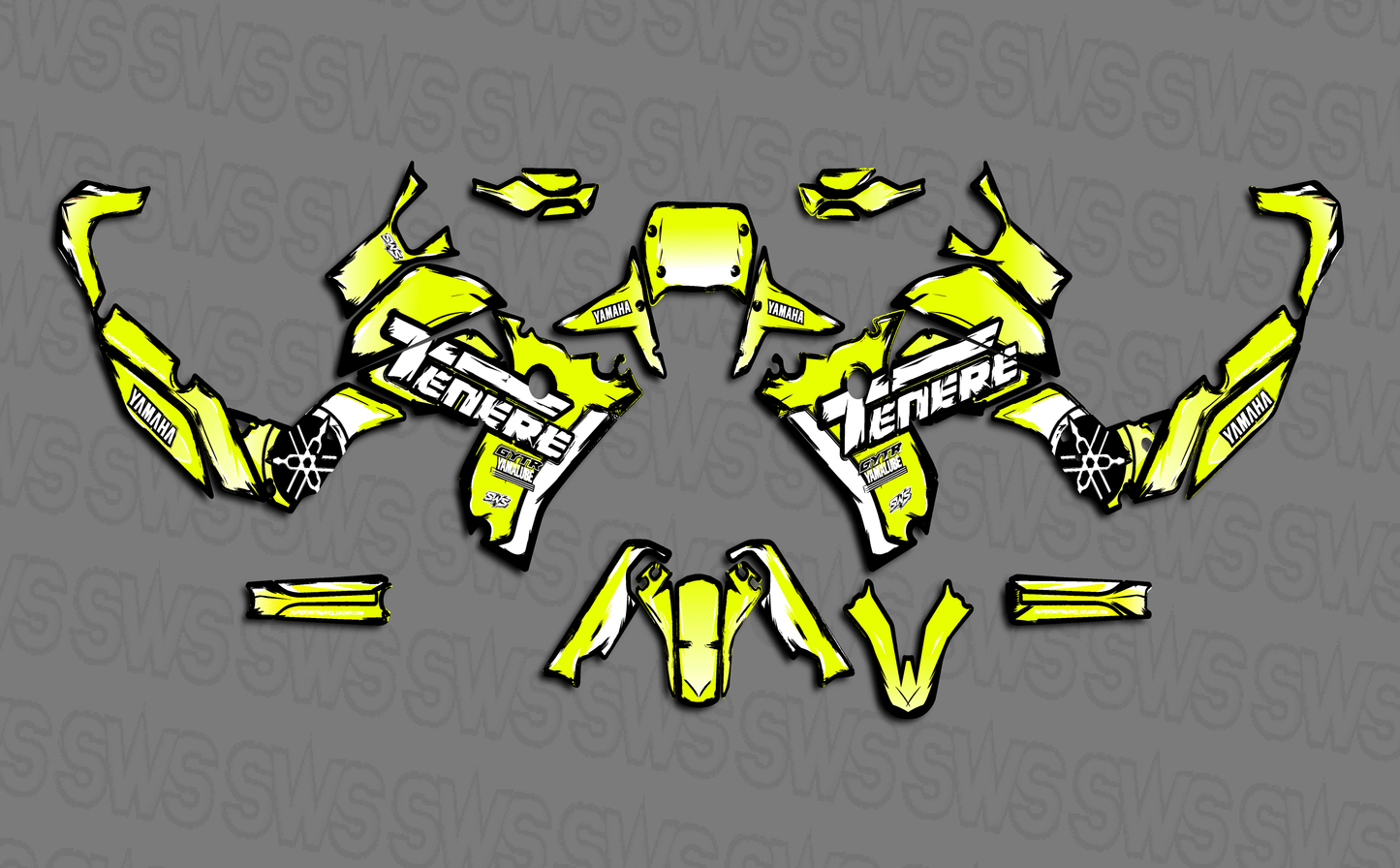 kit vinilos yamaha tenere 700 cartoon lime