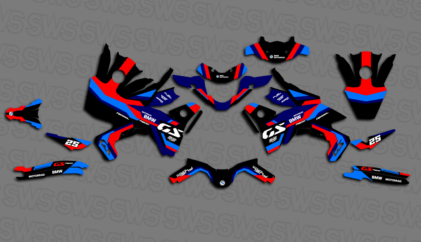 Kit de vinilos BMW F900 GS M DESIGN acabado premium rally adventure