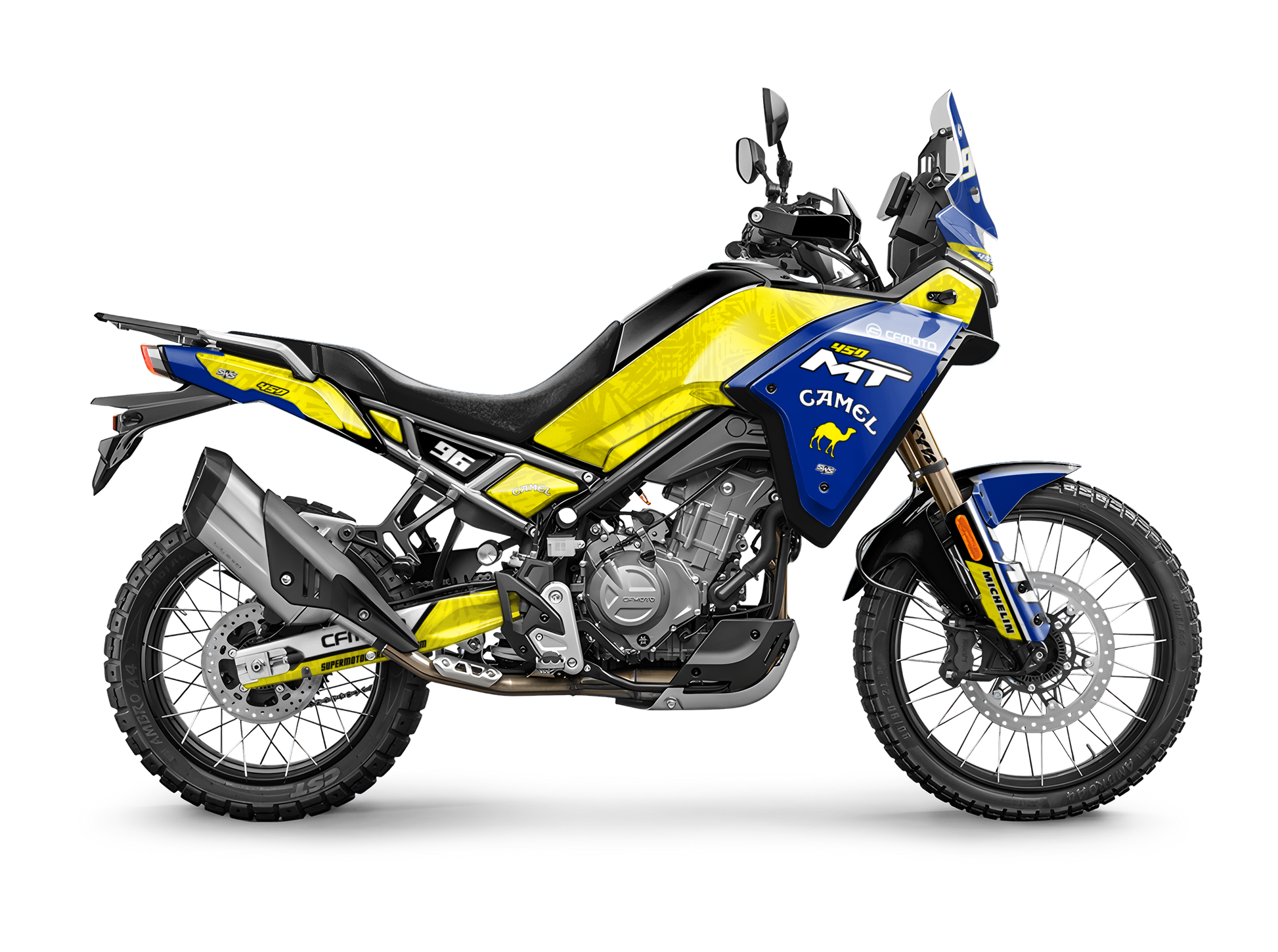 Kit de vinilos CF Moto 450MT Camel diseño adventure rally de SupermotoWorldShop