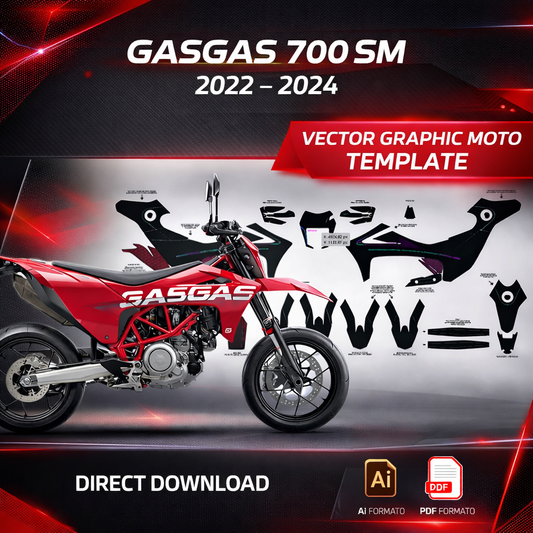 Plantilla vectorial GasGas 700 SM 2022-2024