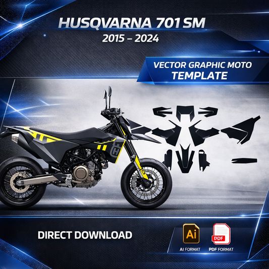Plantilla vectorial Husqvarna 701 SM 2015-2024