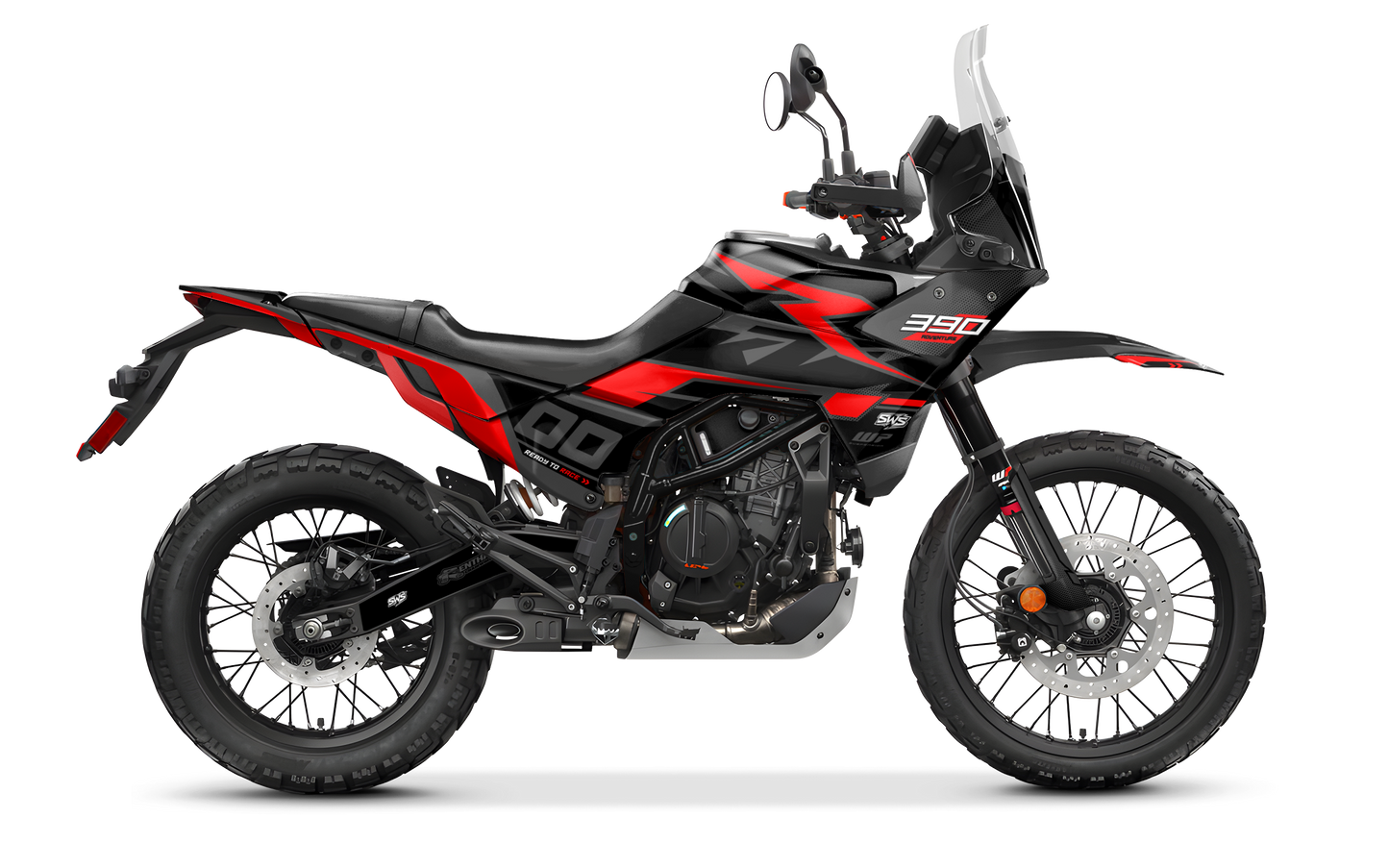 Kit de vinilos KTM 390 Adventure R 2025 PULSE ORANGE diseño adventure
