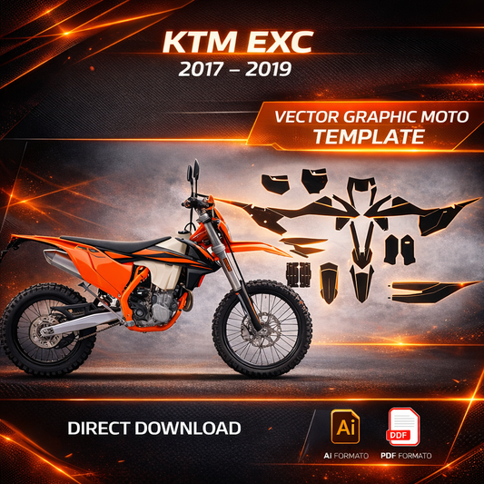 Plantilla vectorial KTM EXC 2017-2019