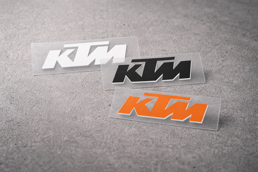 Pegatina KTM de Vinilo | 5 y 10 cm | Pack Ahorro 10 Unidades