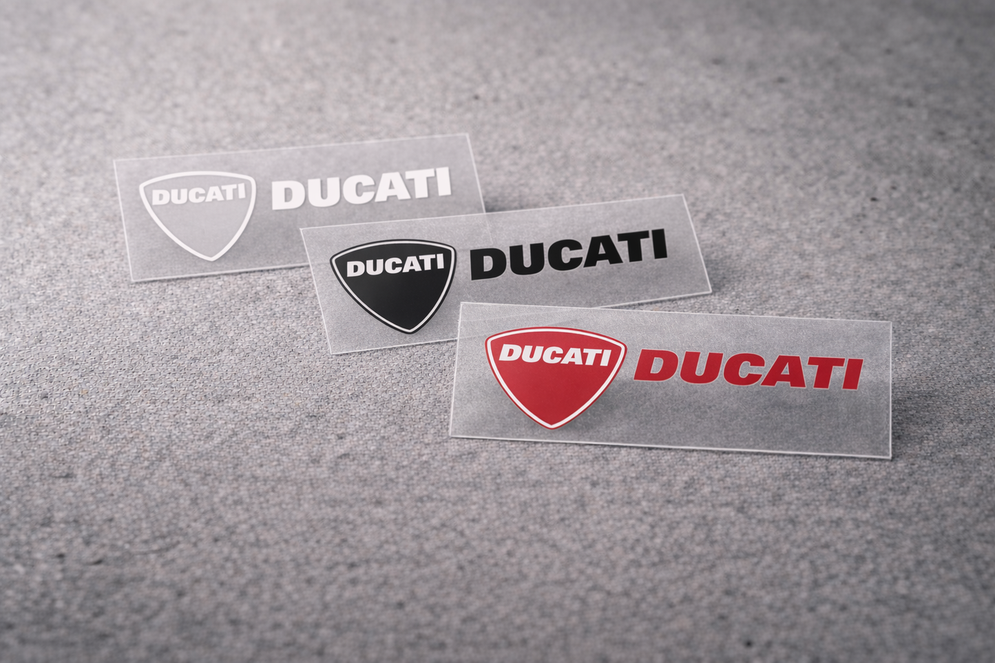 Pegatina Ducati de Vinilo | 5 y 10 cm | Pack Ahorro 10 Unidades
