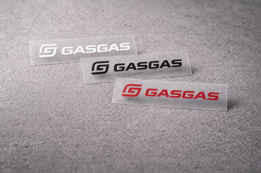 Pegatina GasGas de Vinilo | 5 y 10 cm | Pack Ahorro 10 Unidades