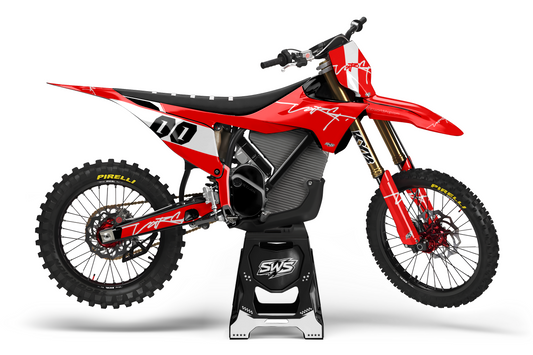Kit de vinilos Stark Varg Signature Red diseño racing rojo y negro