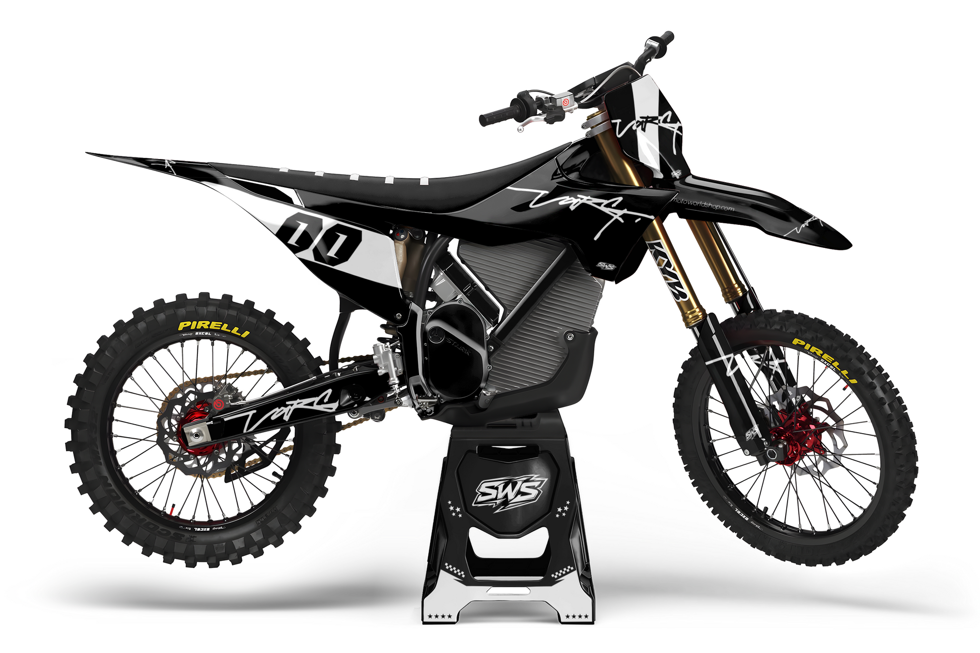 Kit de vinilos Stark Varg Signature Black diseño negro stealth racing