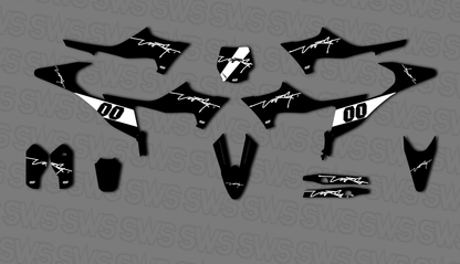 Vista lateral kit de adhesivos Stark Varg Signature Black
