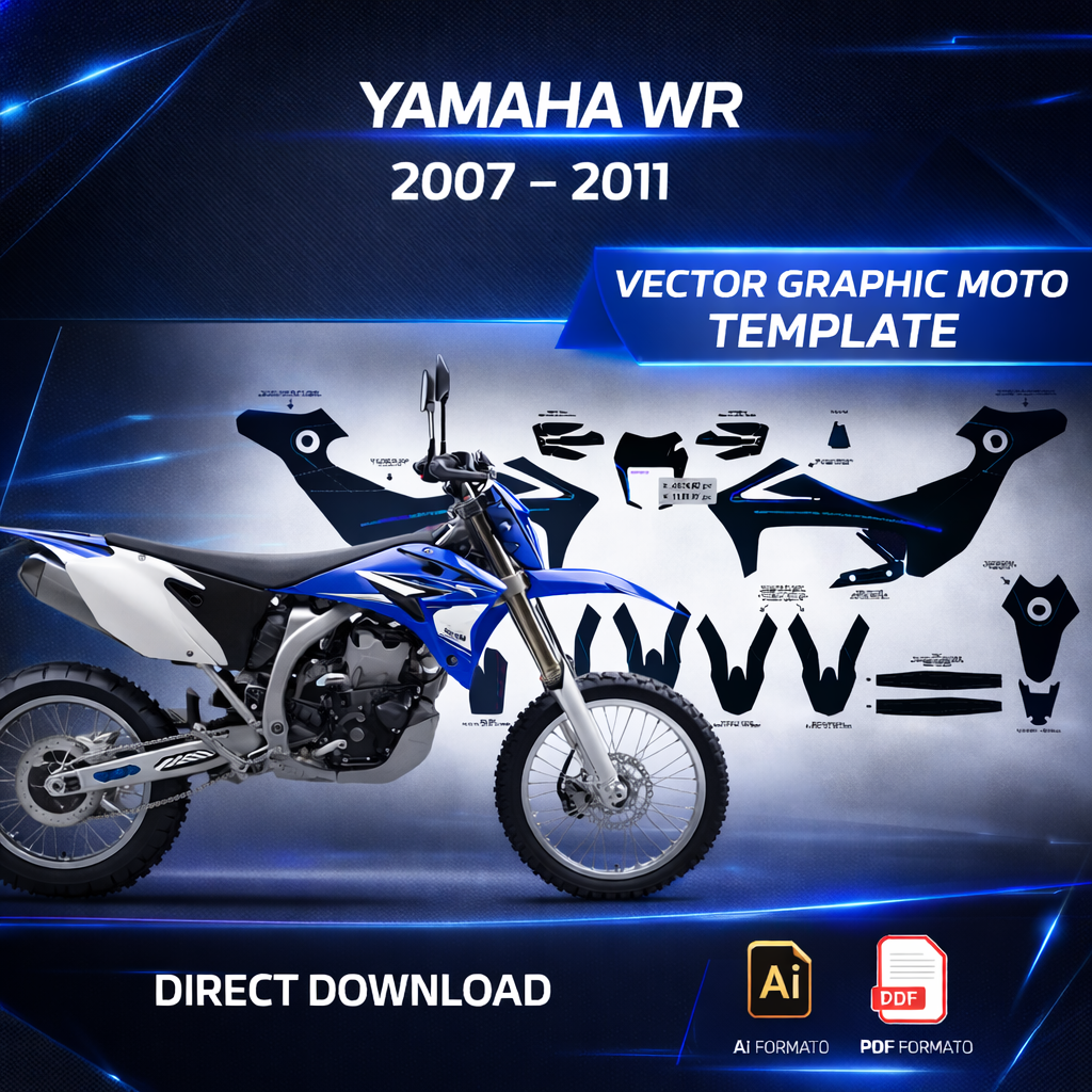 Plantilla vectorial Yamaha WR 2007-2011
