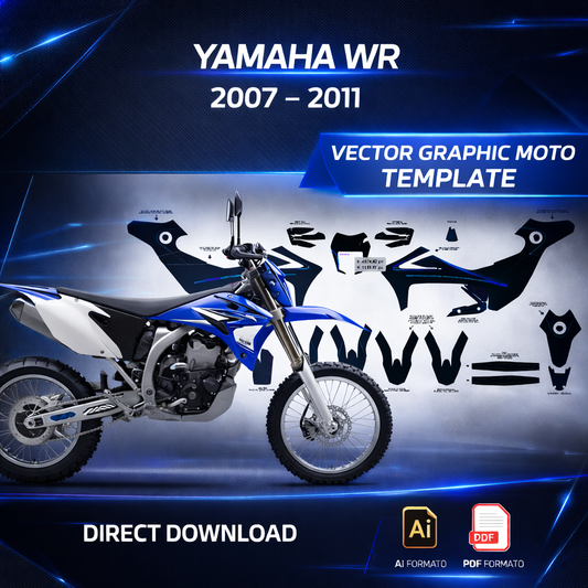 Plantilla vectorial Yamaha WR 2007-2011