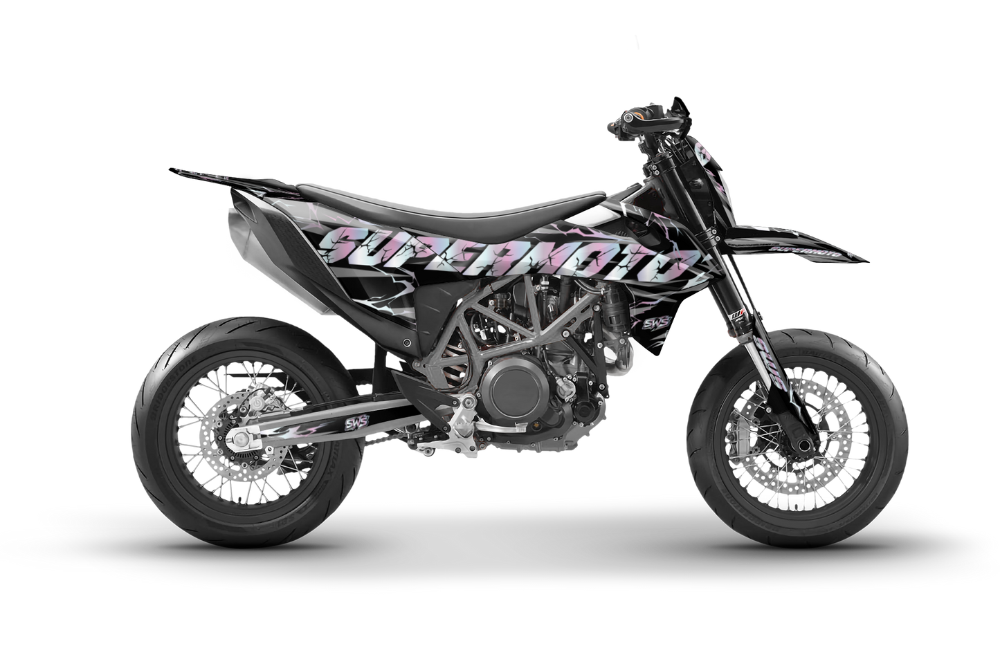 Kit de vinilos KTM 690 SMC R Slayer GRAY diseño supermoto personalizado