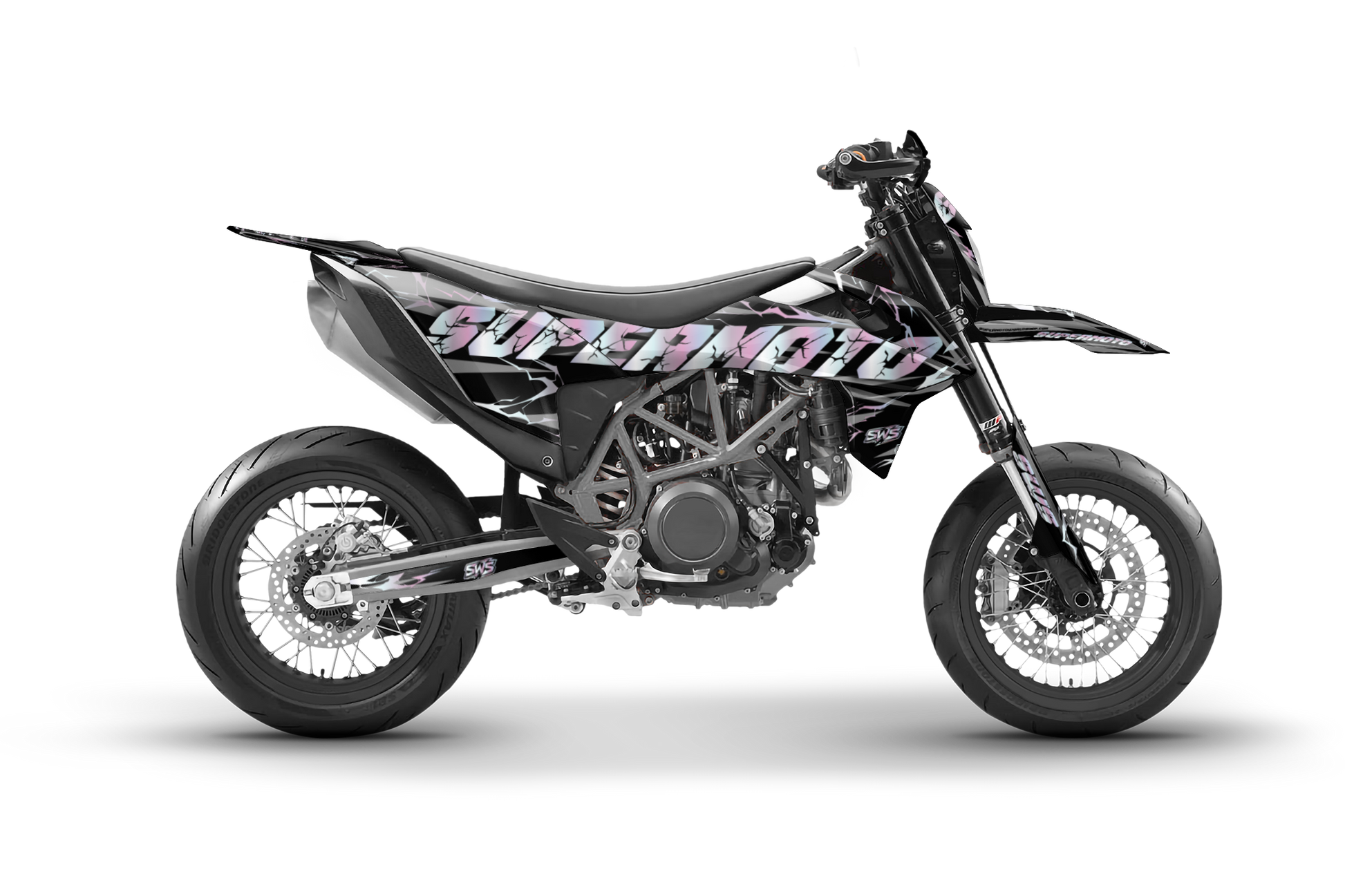Kit de vinilos KTM 690 SMC R Slayer GRAY diseño supermoto personalizado