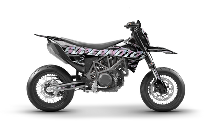 Kit de vinilos KTM 690 SMC R Slayer GRAY diseño supermoto personalizado