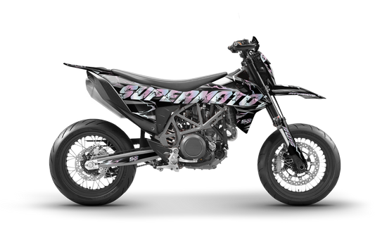 Kit de vinilos KTM 690 SMC R Slayer GRAY diseño supermoto personalizado
