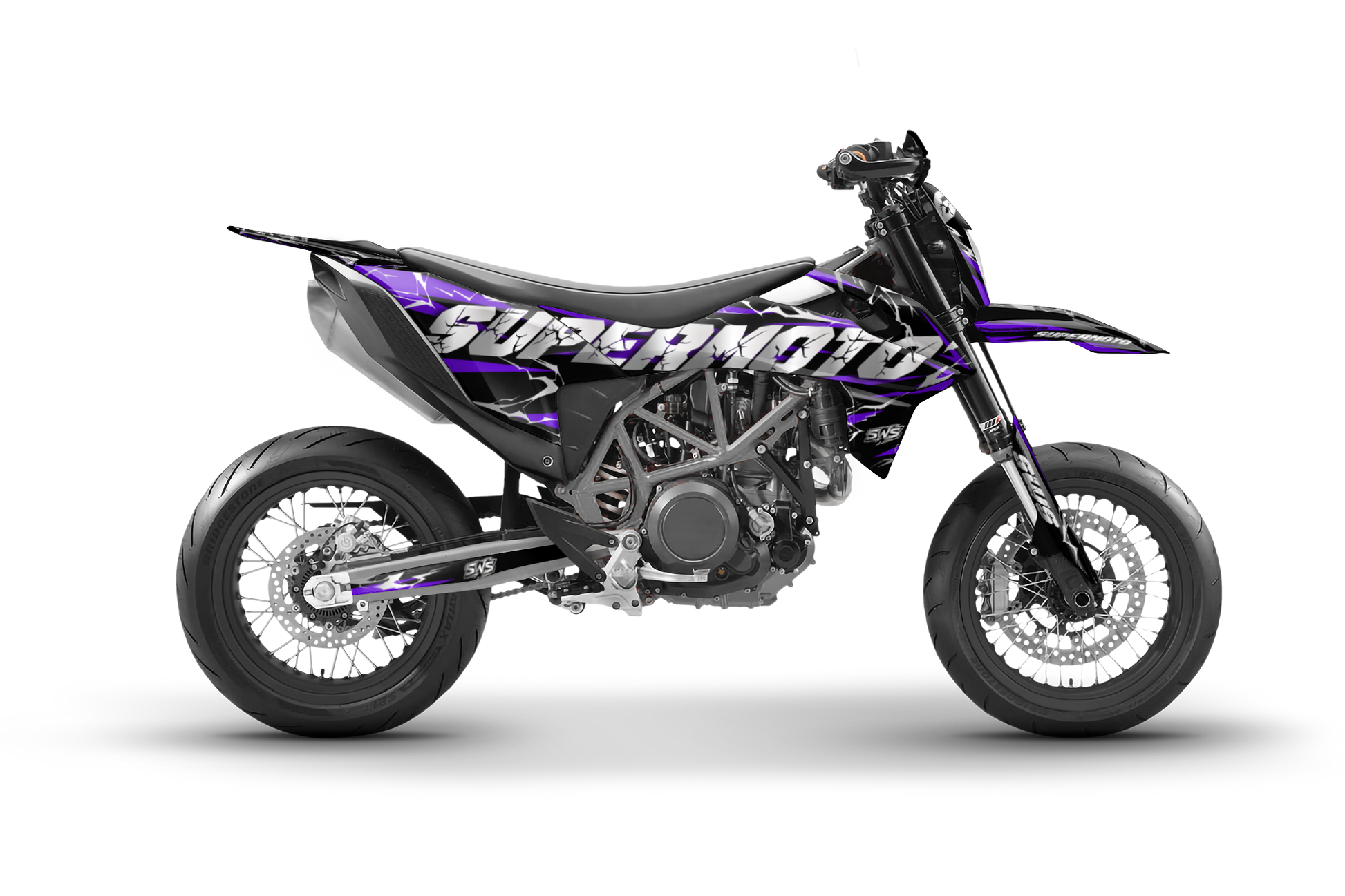 Kit de vinilos KTM 690 SMC R Slayer PURPLE diseño supermoto exclusivo