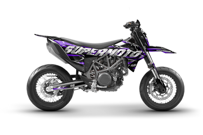 Kit de vinilos KTM 690 SMC R Slayer PURPLE diseño supermoto exclusivo