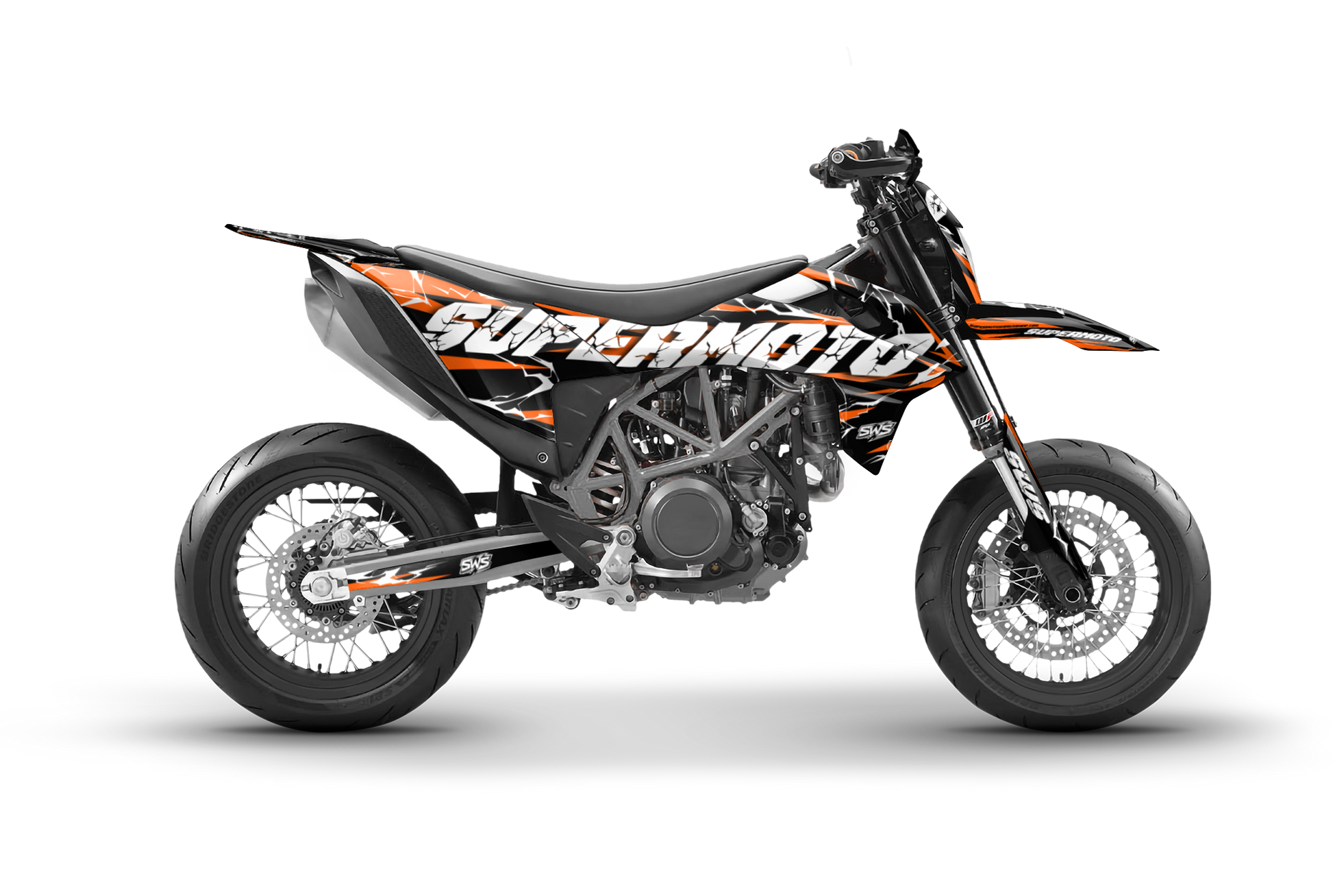 Graphics kit KTM 690 SMC R estilo agresivo supermoto
