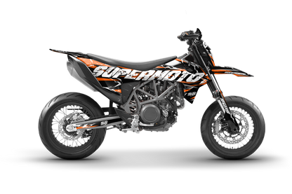 Graphics kit KTM 690 SMC R estilo agresivo supermoto