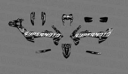 Pegatinas KTM 690 SMC R Slayer GRAY ajuste preciso en carenados
