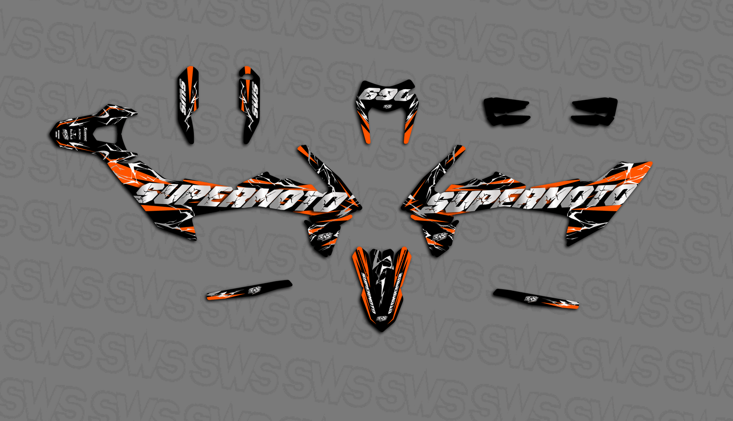 Pegatinas KTM 690 SMC R personalización completa de la moto